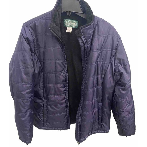 L.L. Bean Jackets & Blazers - LL Bean Misses XL Coat Eggplant Color With Black LiningTwo Pockets